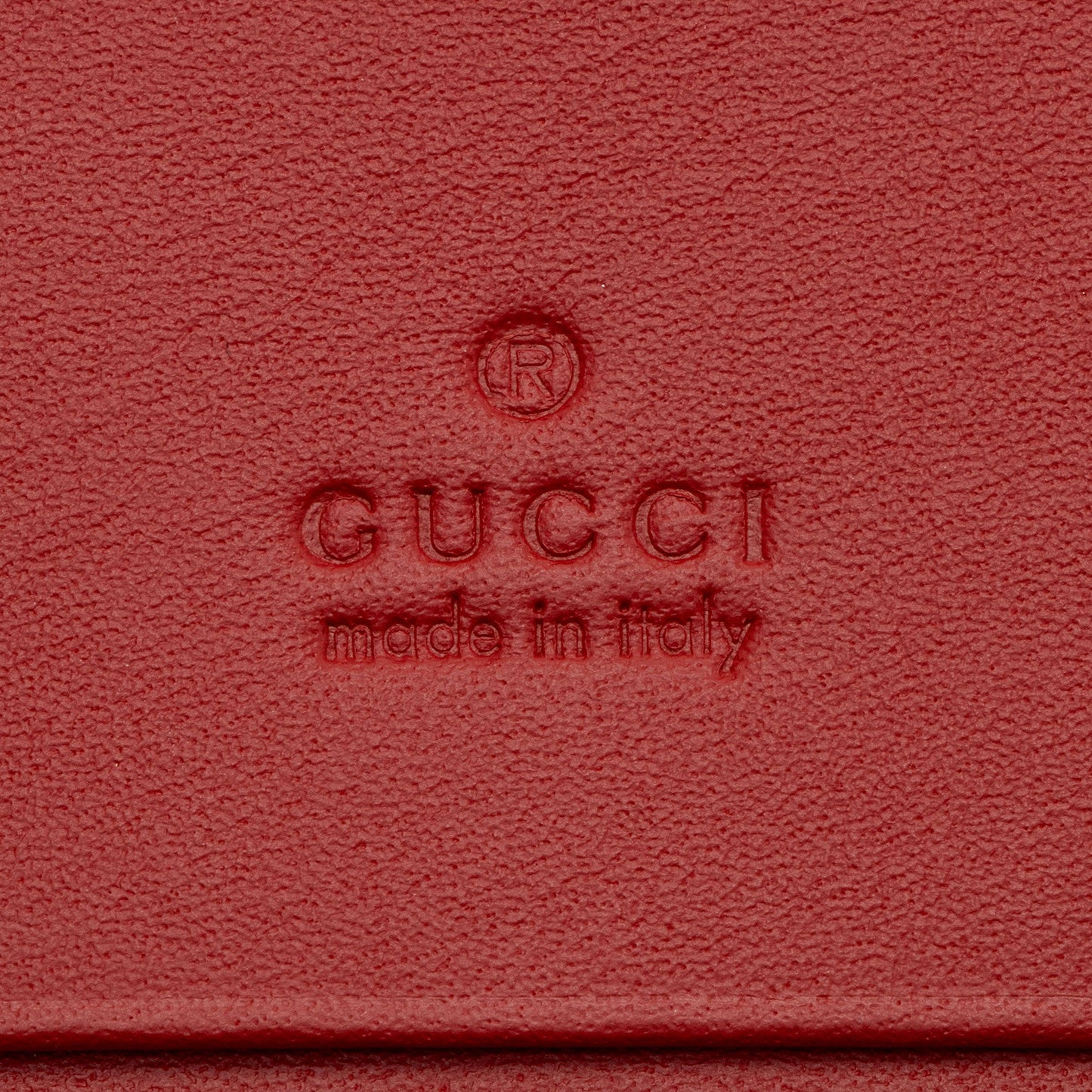 Gucci Leather Queen Margaret Bee Card Case