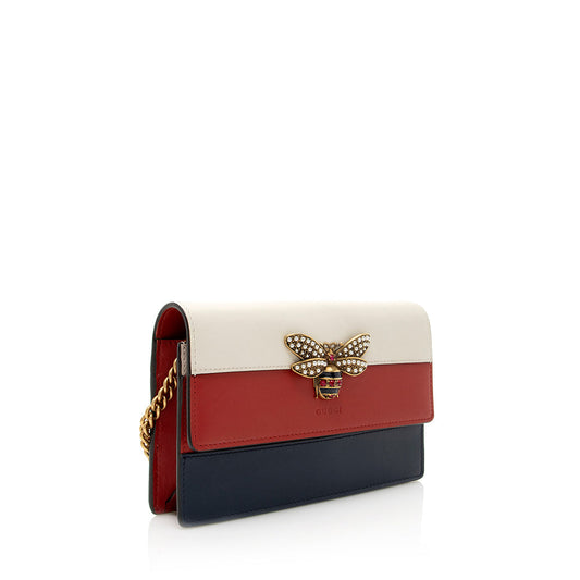Gucci Leather Queen Margaret Wallet on Chain (SHF-19745)