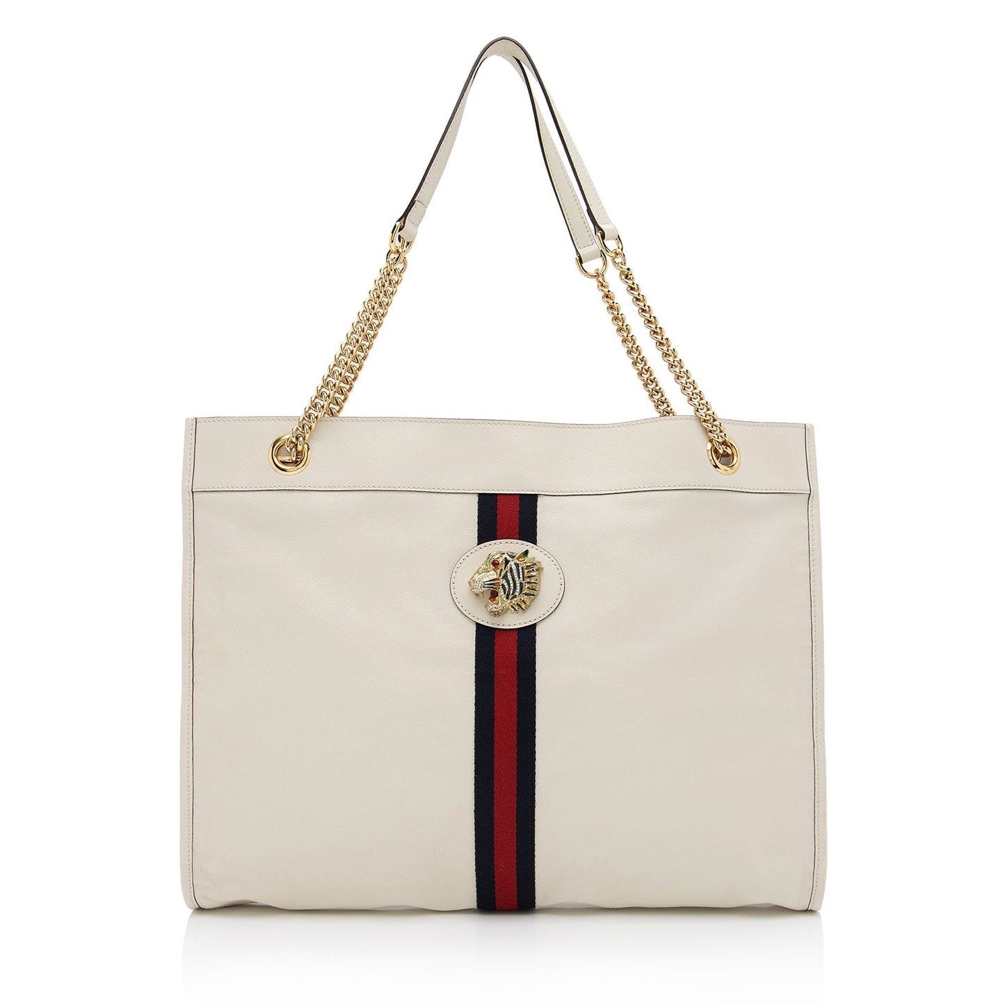 Luxury Gucci Leather Rajah Large Tote (SHF-cFWNwM)