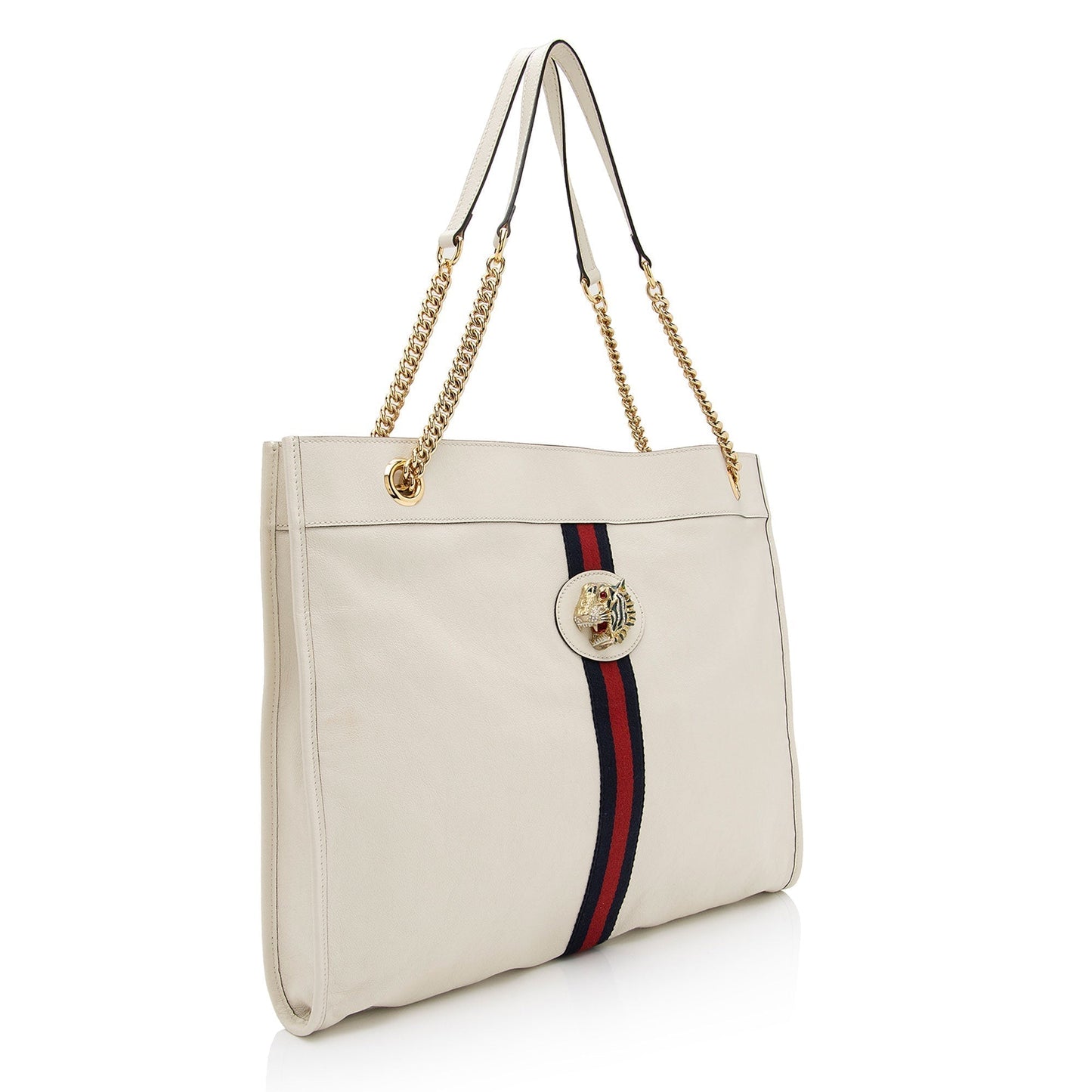 Luxury Gucci Leather Rajah Large Tote (SHF-cFWNwM)
