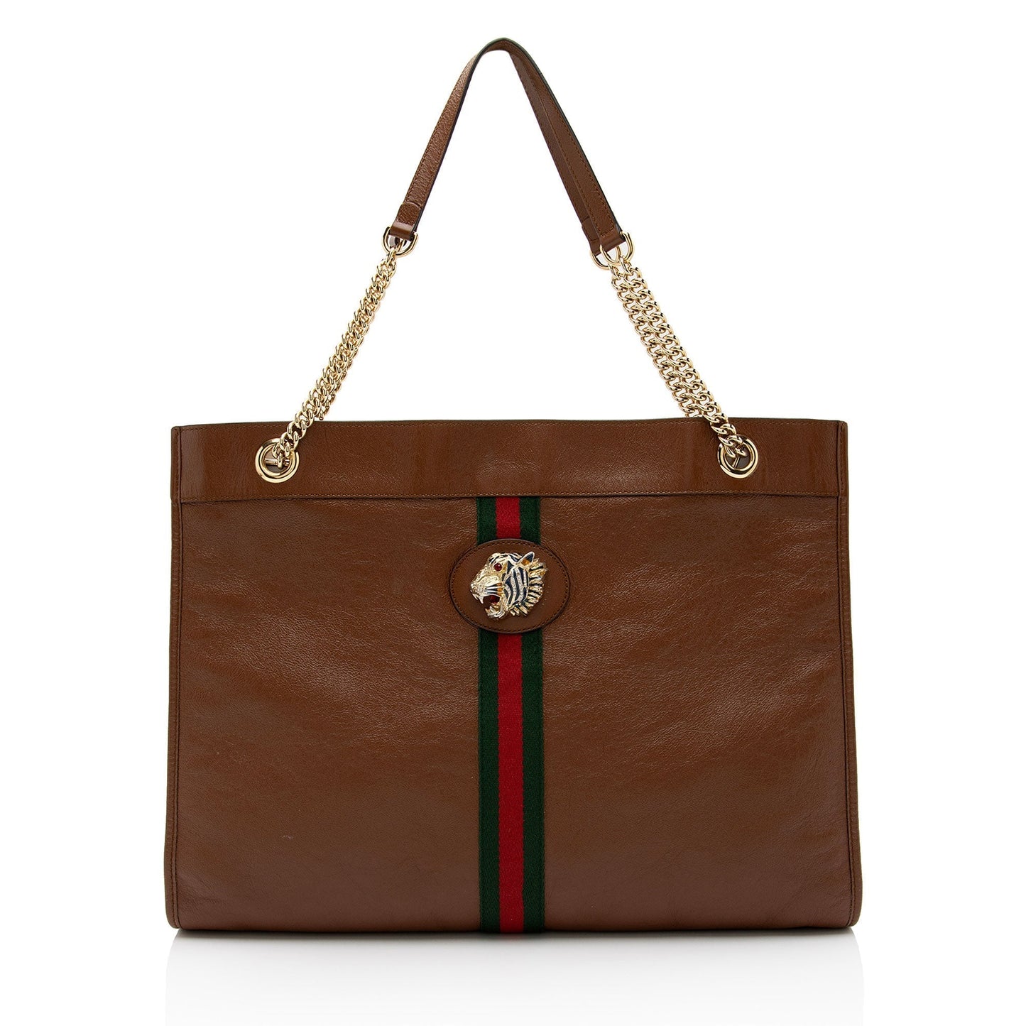 Luxury Gucci Leather Rajah Large Tote (SHF-lHzySL)