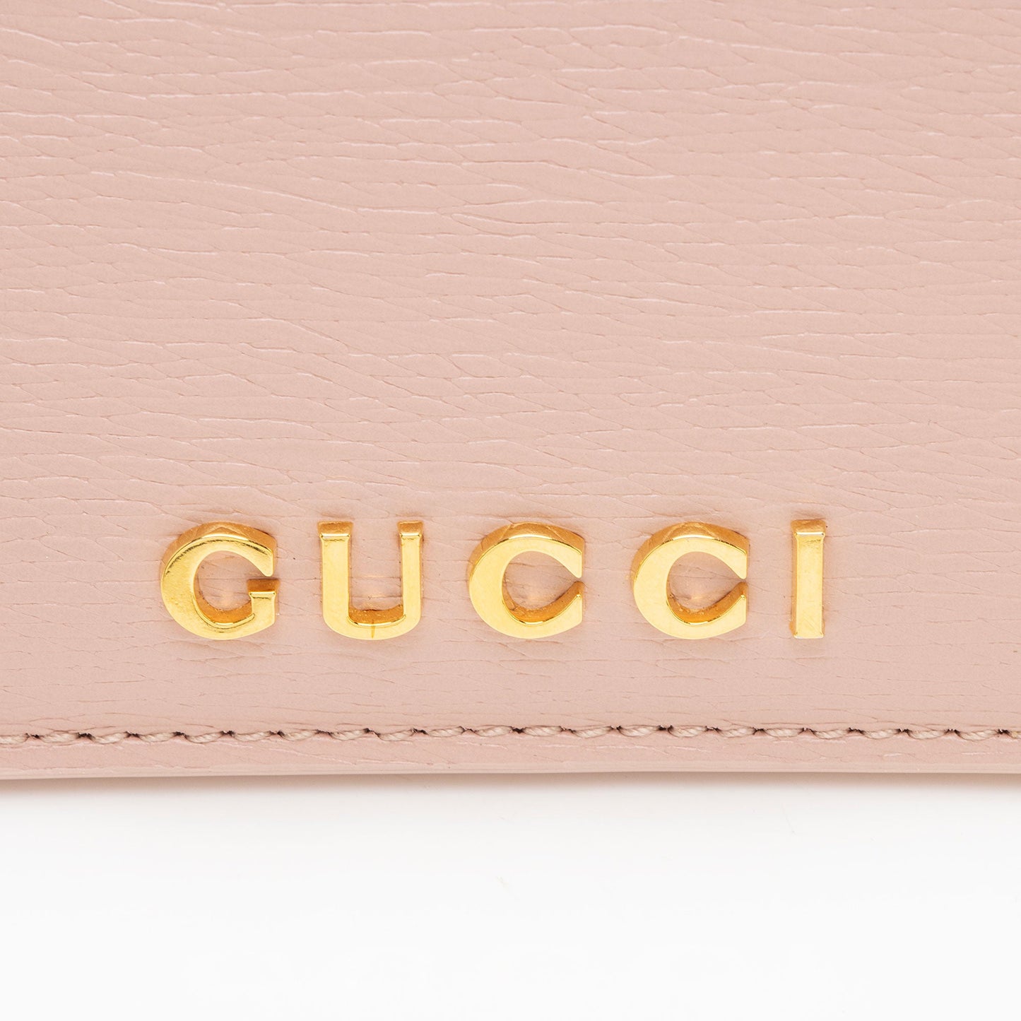 Gucci Leather Script Card Case