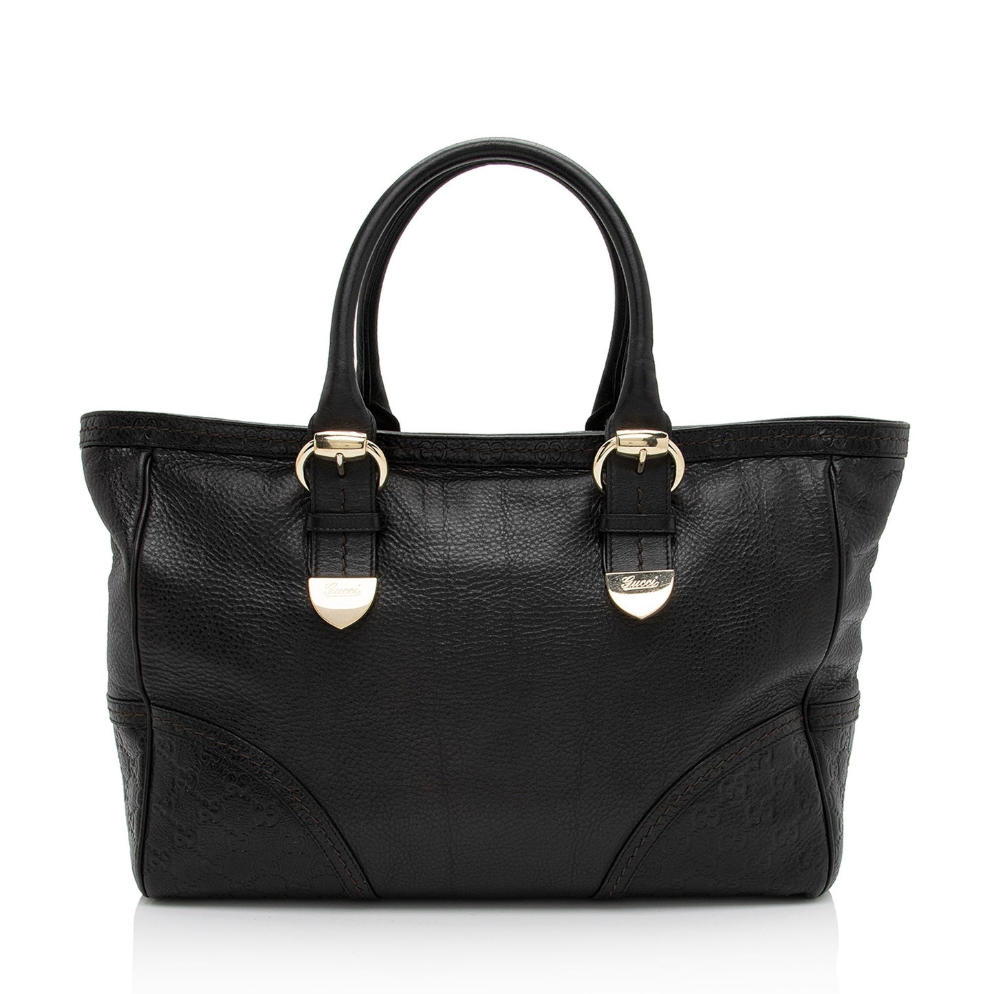 Luxury Gucci Leather Signoria Medium Tote (SHF-i1L2KK)