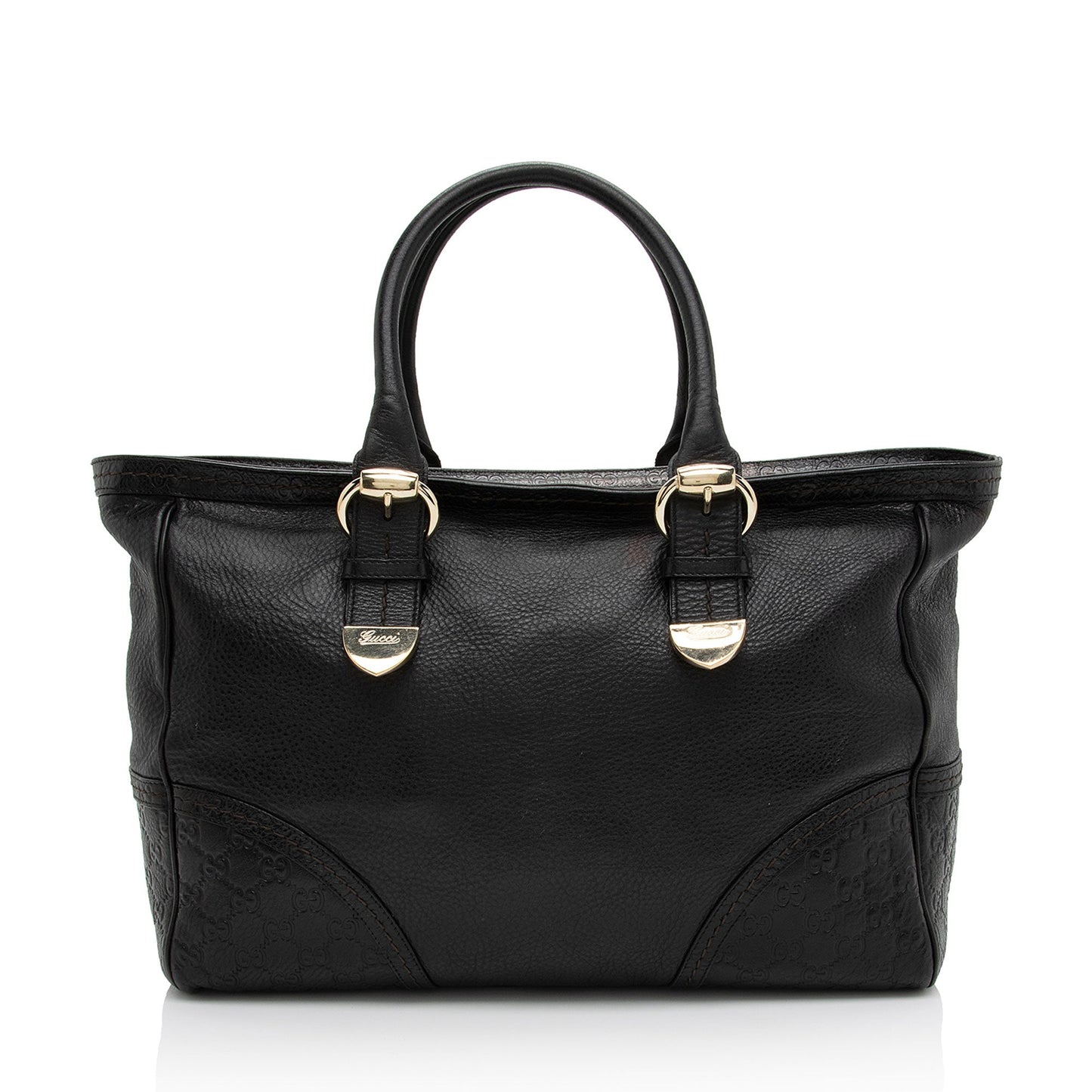 Luxury Gucci Leather Signoria Medium Tote (SHF-i1L2KK)