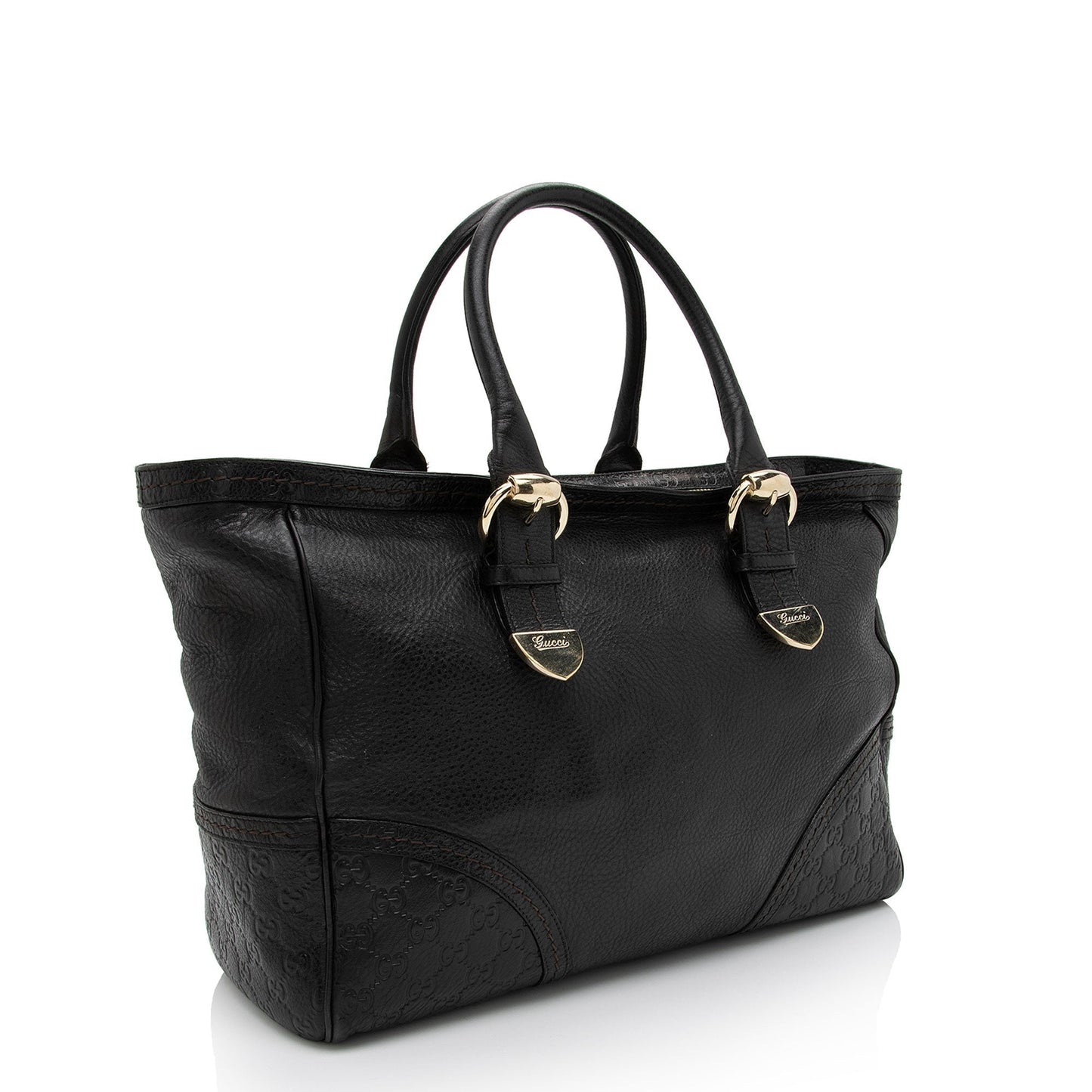 Luxury Gucci Leather Signoria Medium Tote (SHF-i1L2KK)
