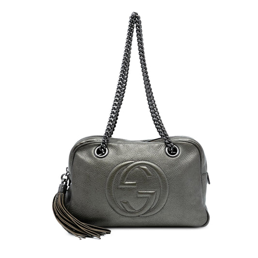 Gucci Leather Soho Chain Zip Shoulder Bag