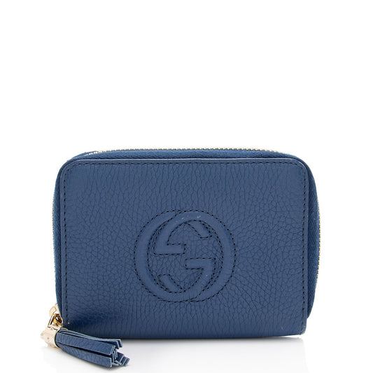Gucci Leather Soho Compact Zip Around Wallet