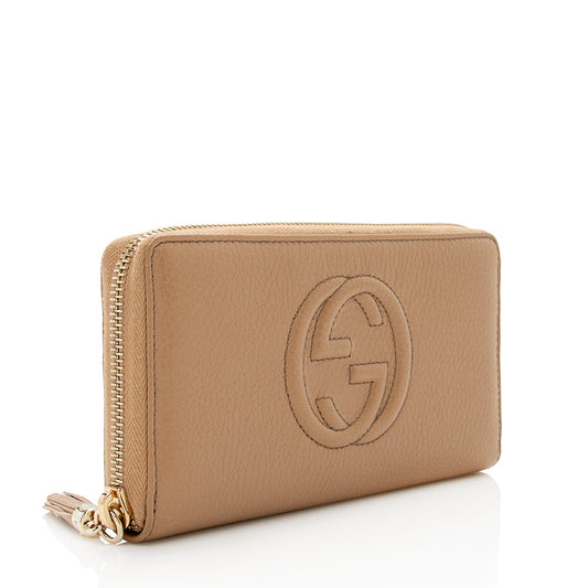 Gucci Leather Soho Zip Around Wallet (SHF-19083)
