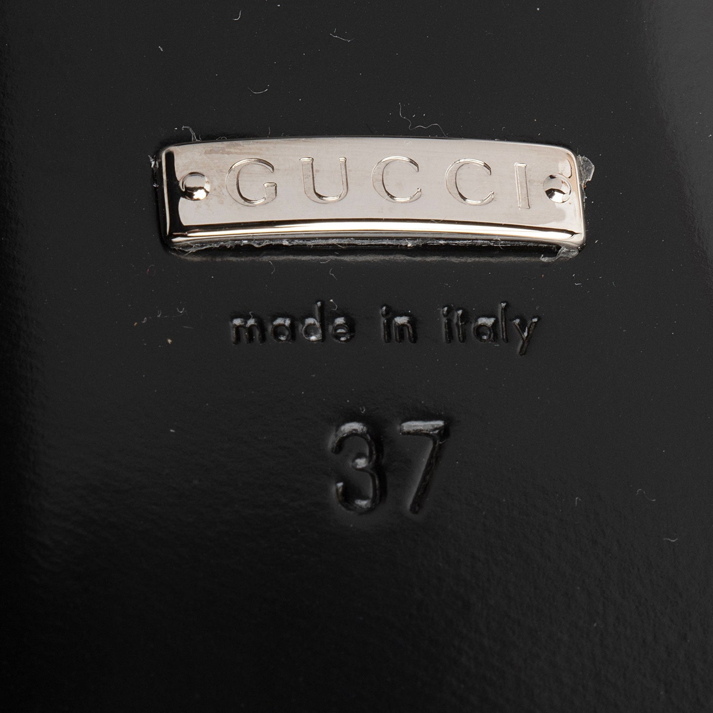 Gucci Leather Square G Slide Sandals - Size 7 / 37