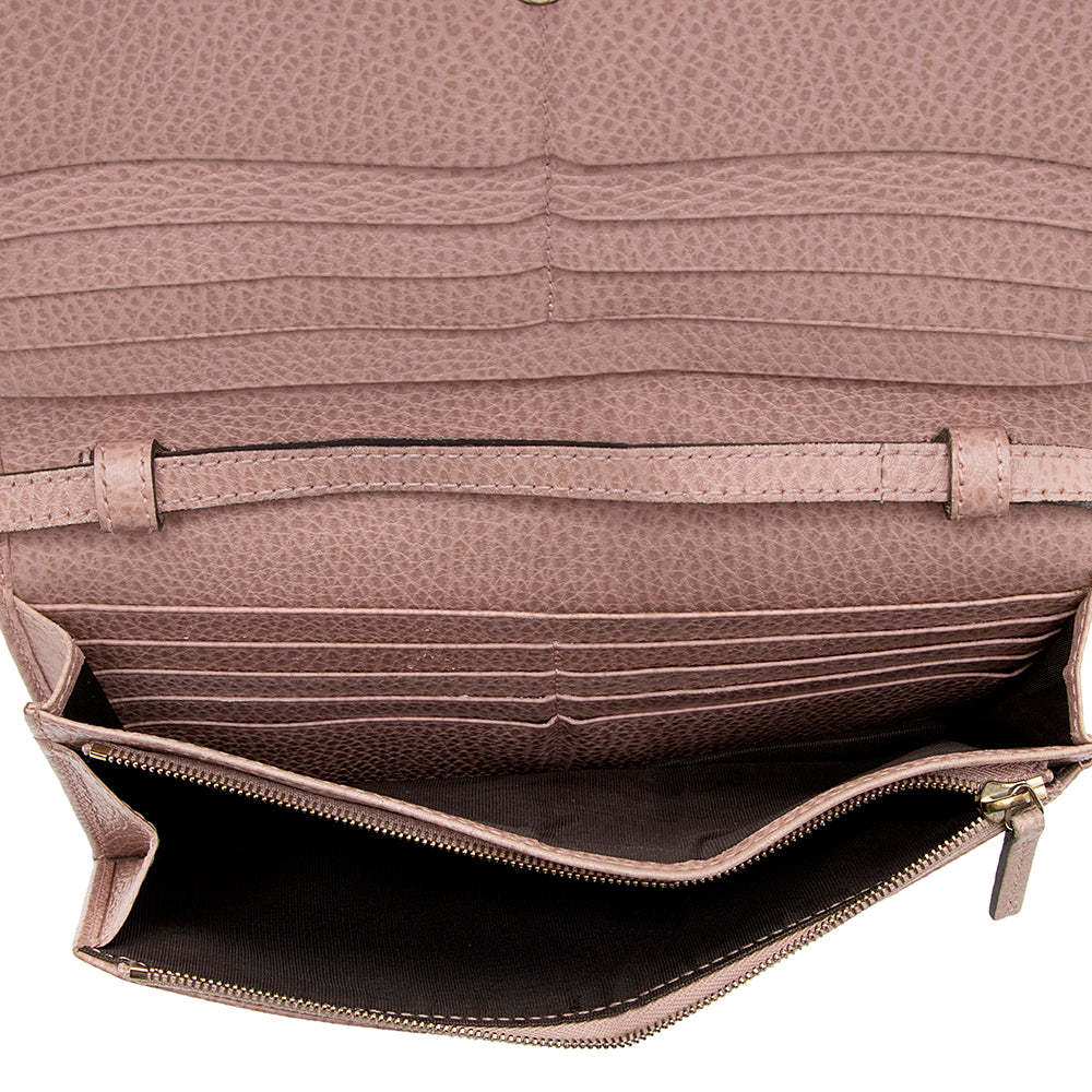 Gucci Leather Swing Wallet with Strap (SHF-15592)