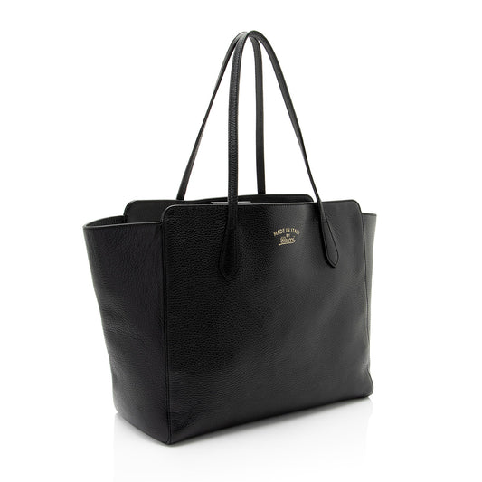 Gucci Leather Swing Medium Tote (SHF-b8kgN9)