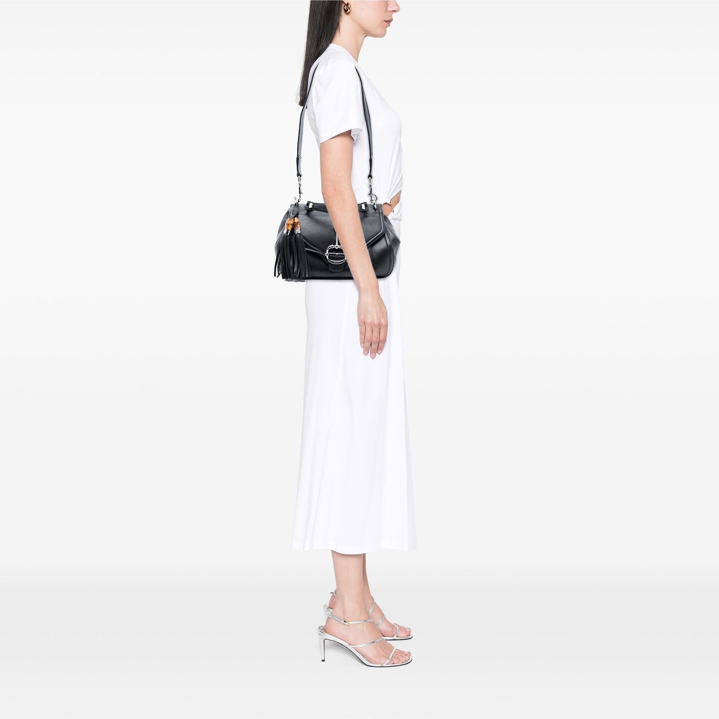 Gucci Leather Techno Horsebit Top Handle Bag