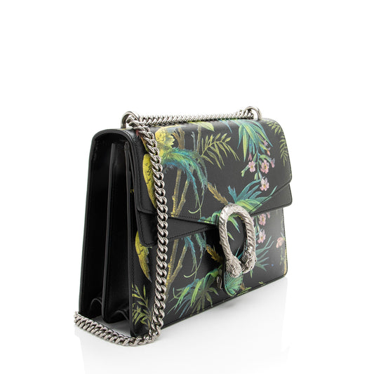 Gucci Leather Tropical Dionysus Large Shoulder Bag