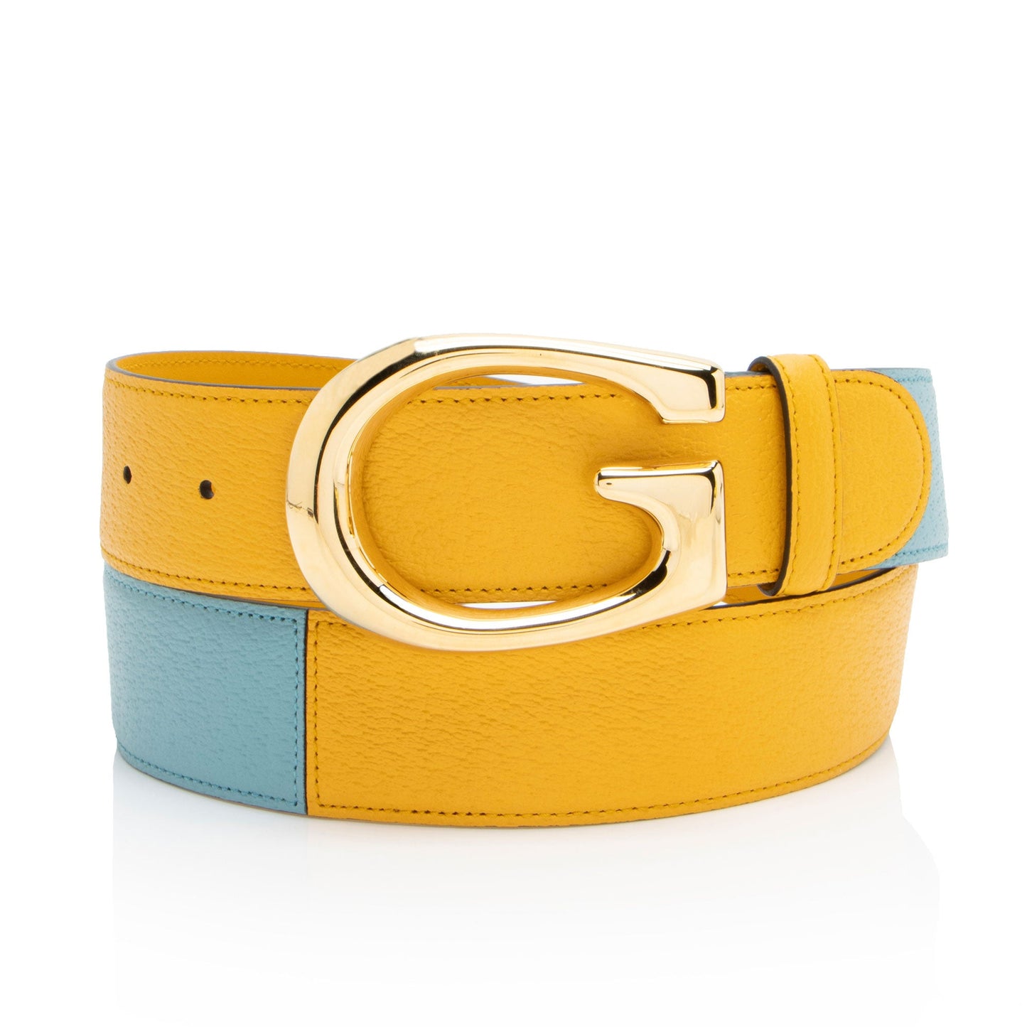 Gucci Leather Two Tone G Belt - Size 38 / 95