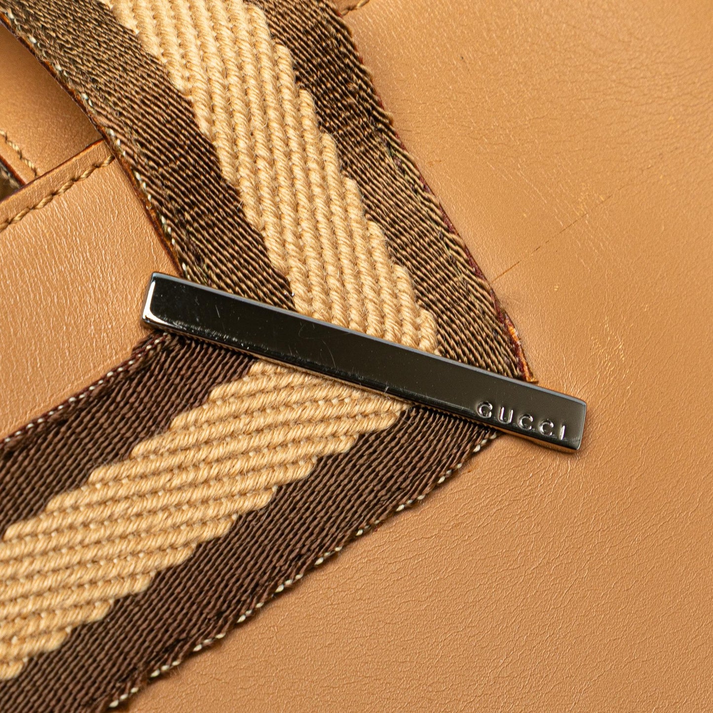 Gucci Leather Web Handbag