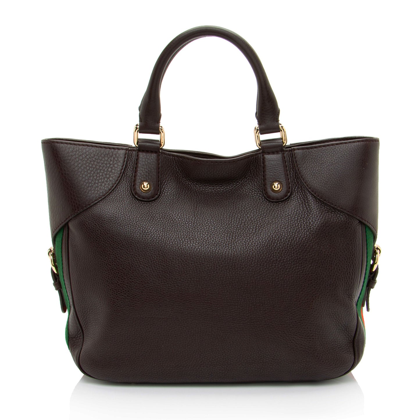 Gucci Leather Web Heritage Horsebit Tote