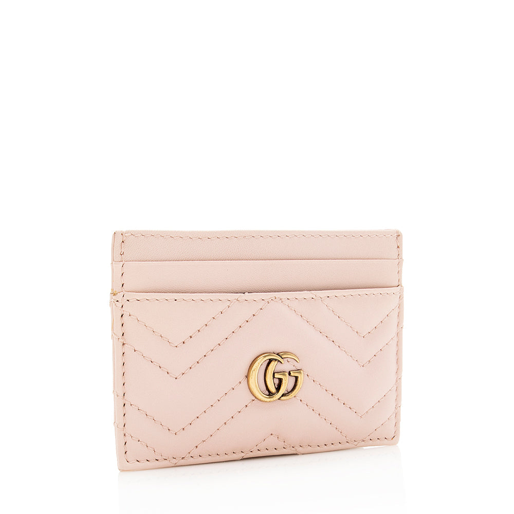 Gucci Matelasse Leather GG Marmont Card Case (SHF-19301)