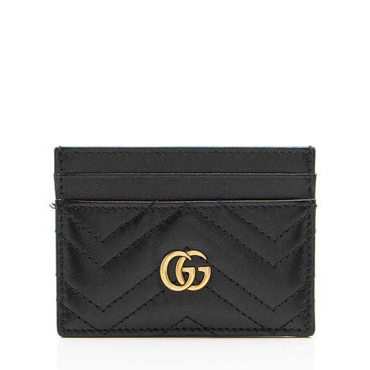 Gucci Matelasse Leather GG Marmont Card Case