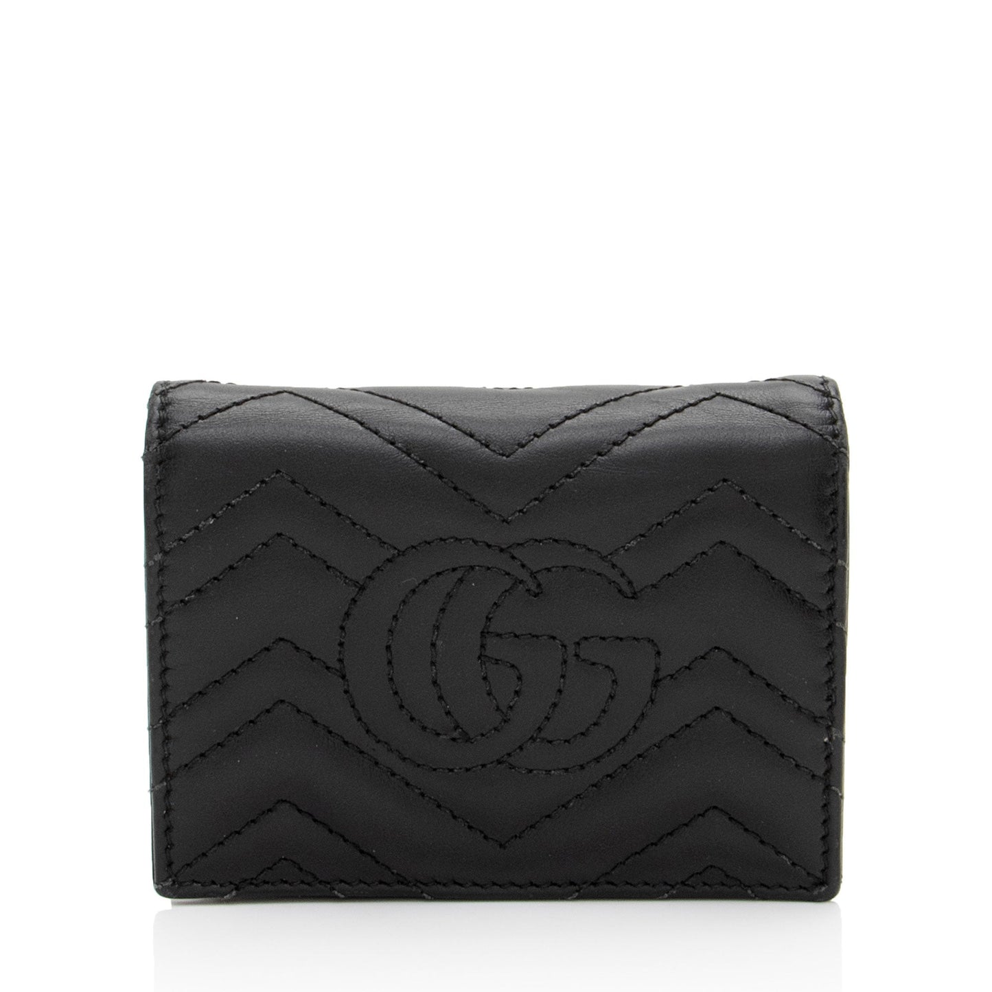 Gucci Matelasse Leather GG Marmont Card Wallet
