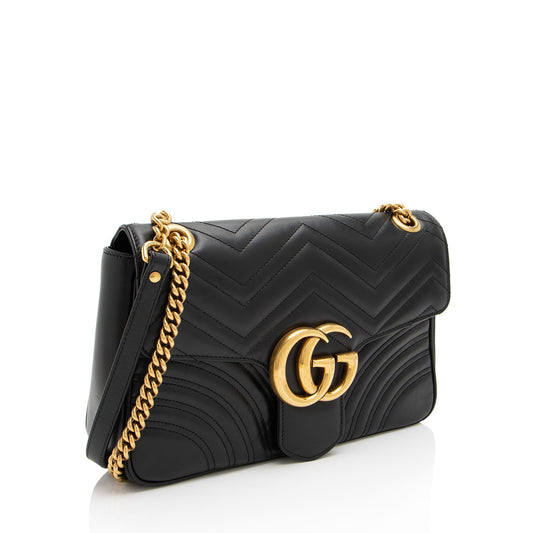 Gucci Matelasse Leather GG Marmont Medium Flap Bag (SHF-Xorpjv)