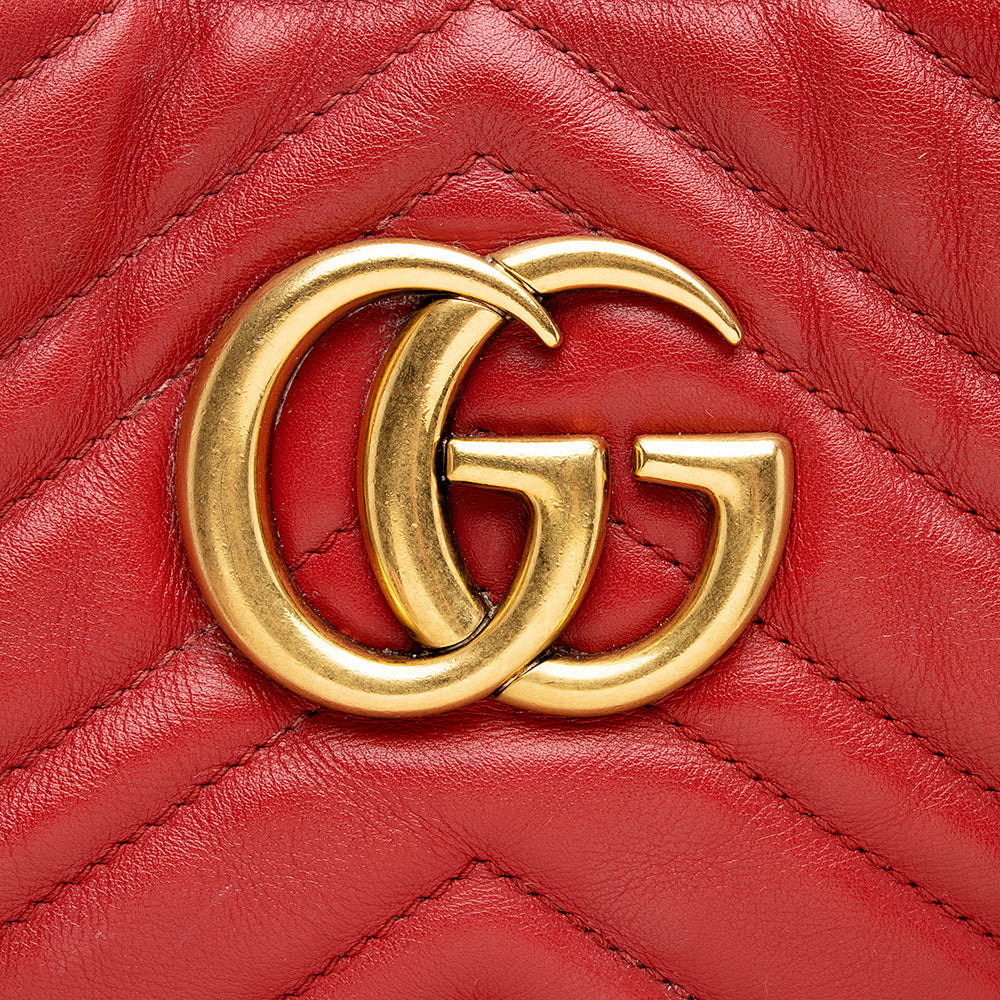 Gucci Matelasse Leather GG Marmont Medium Shoulder Bag (SHF-16326)