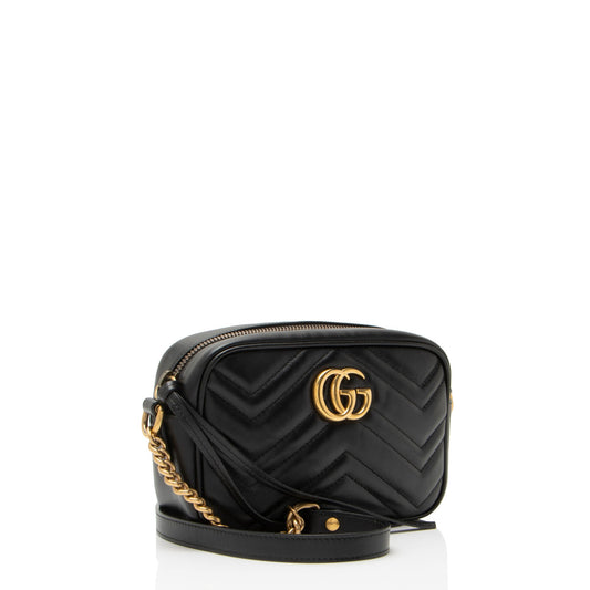 Gucci Matelasse Leather GG Marmont Mini Camera Bag