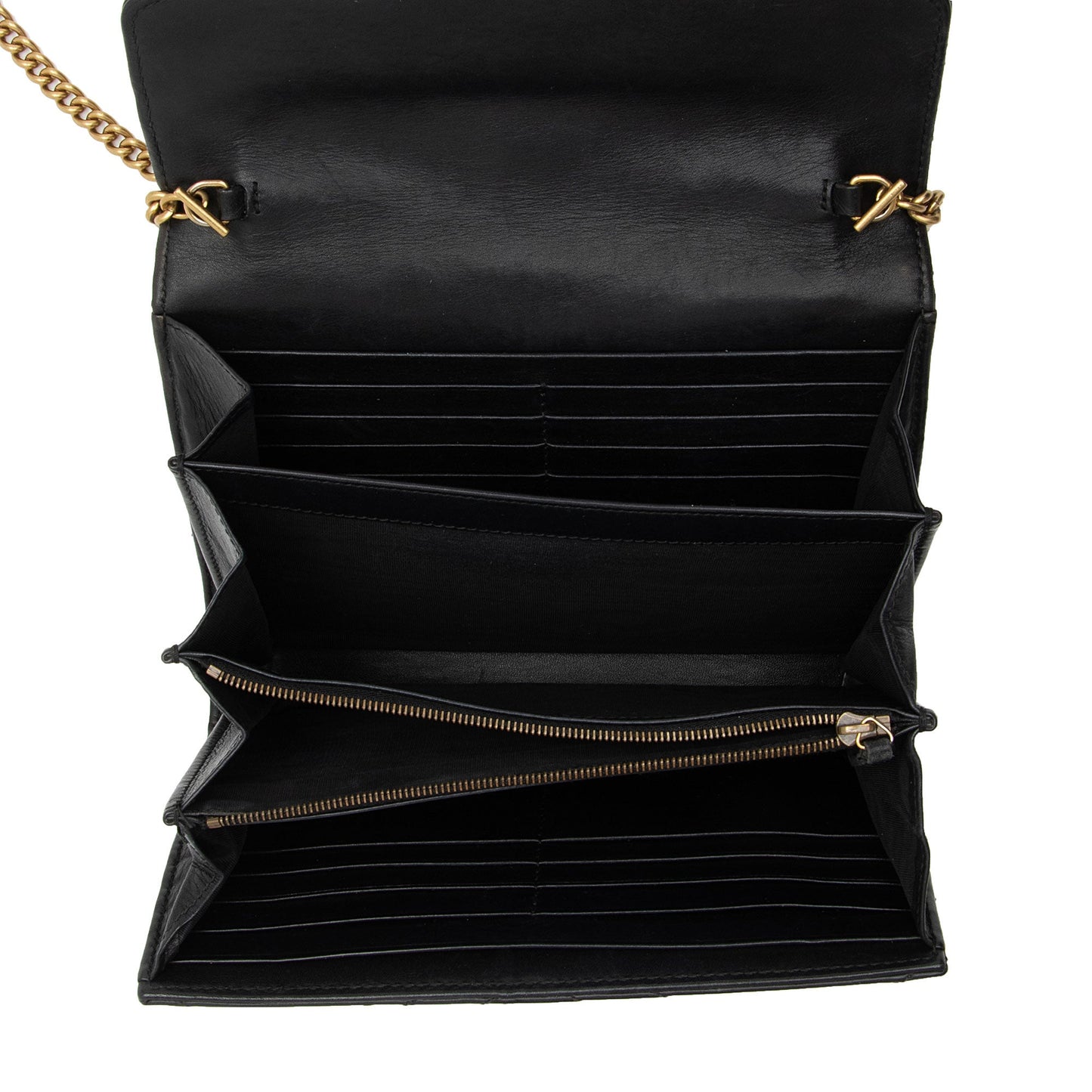 Gucci Matelasse Leather GG Marmont Mini Chain Shoulder Bag (SHF-KHf4XN)