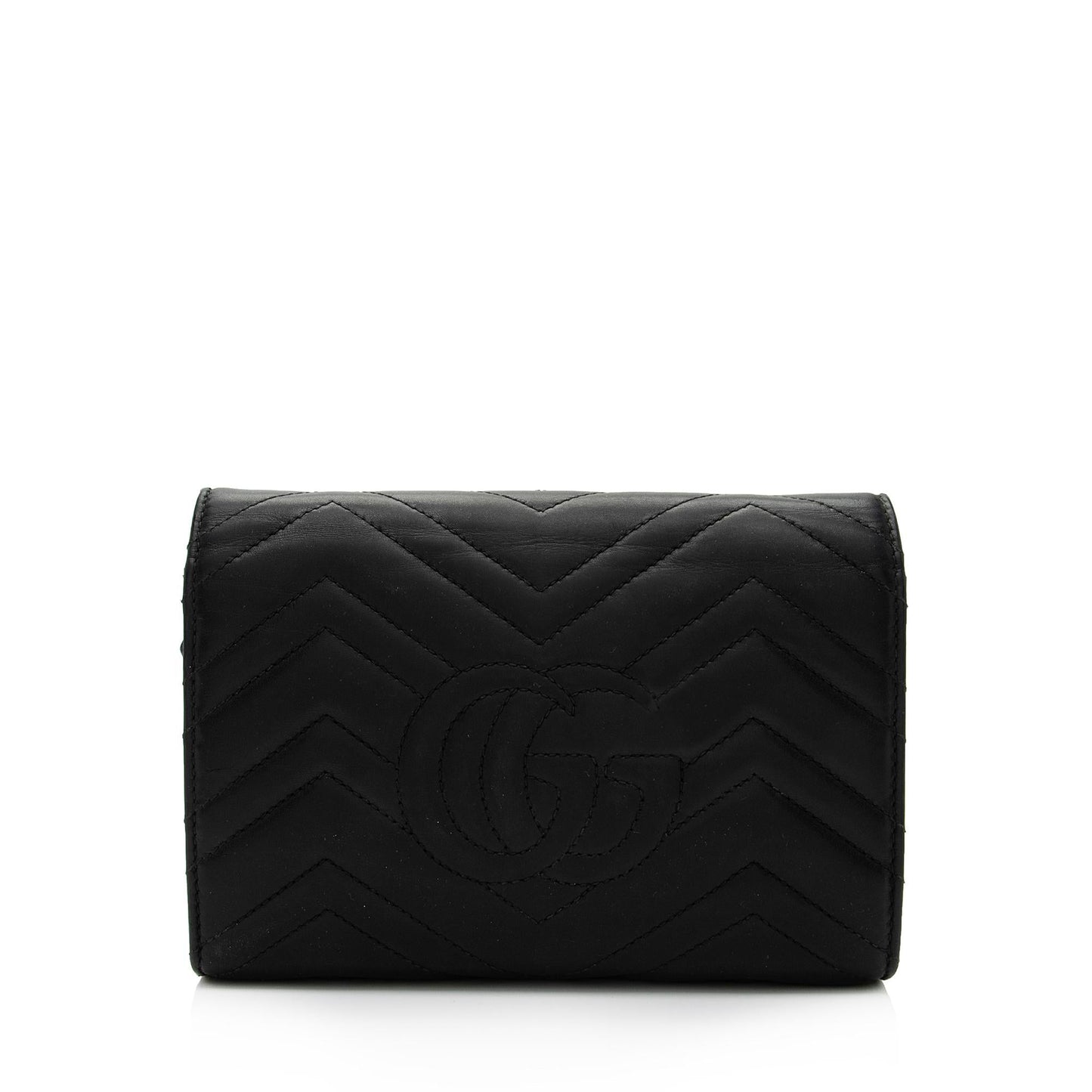 Gucci Matelasse Leather GG Marmont Mini Wallet on Chain Bag (SHF-2W0NuI)