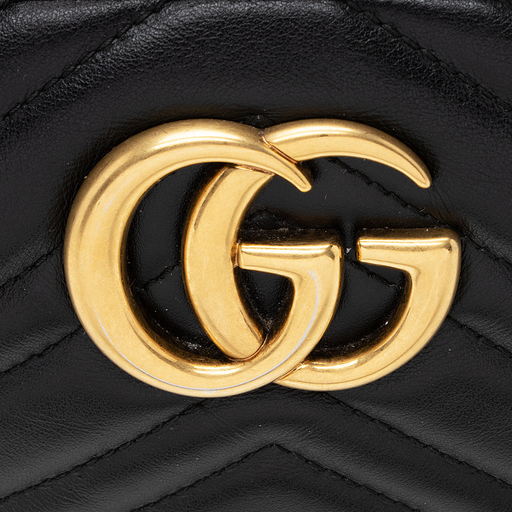 Gucci Matelasse Leather GG Marmont Small Shoulder Bag (SHF-21668)
