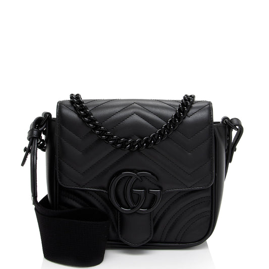 Gucci Matelasse Leather GG Marmont Square Shoulder Bag (SHF-43SCt3)