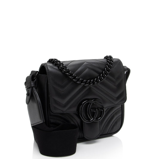 Gucci Matelasse Leather GG Marmont Square Shoulder Bag (SHF-43SCt3)