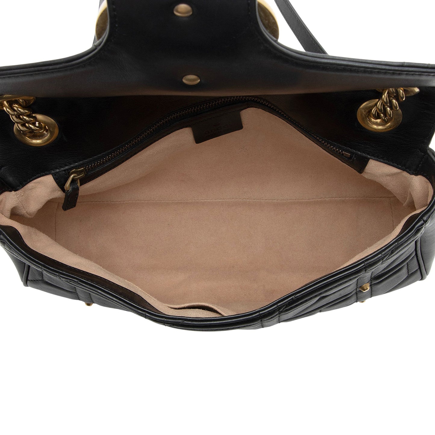 Gucci Matelasse Leather GG Marmont Studded Large Flap Bag