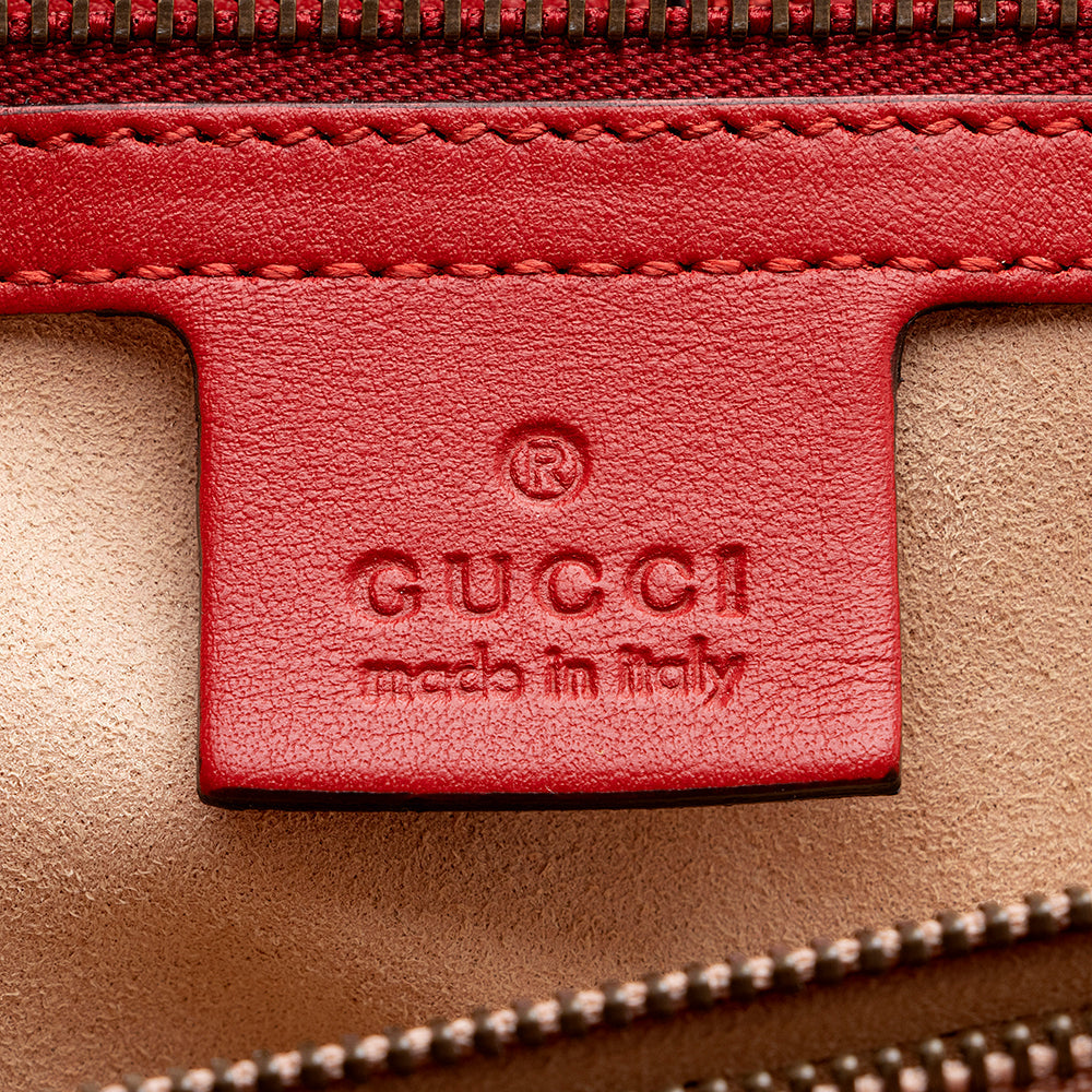 Gucci Matelasse Leather GG Marmont Top Handle Medium Satchel (SHF-15634)