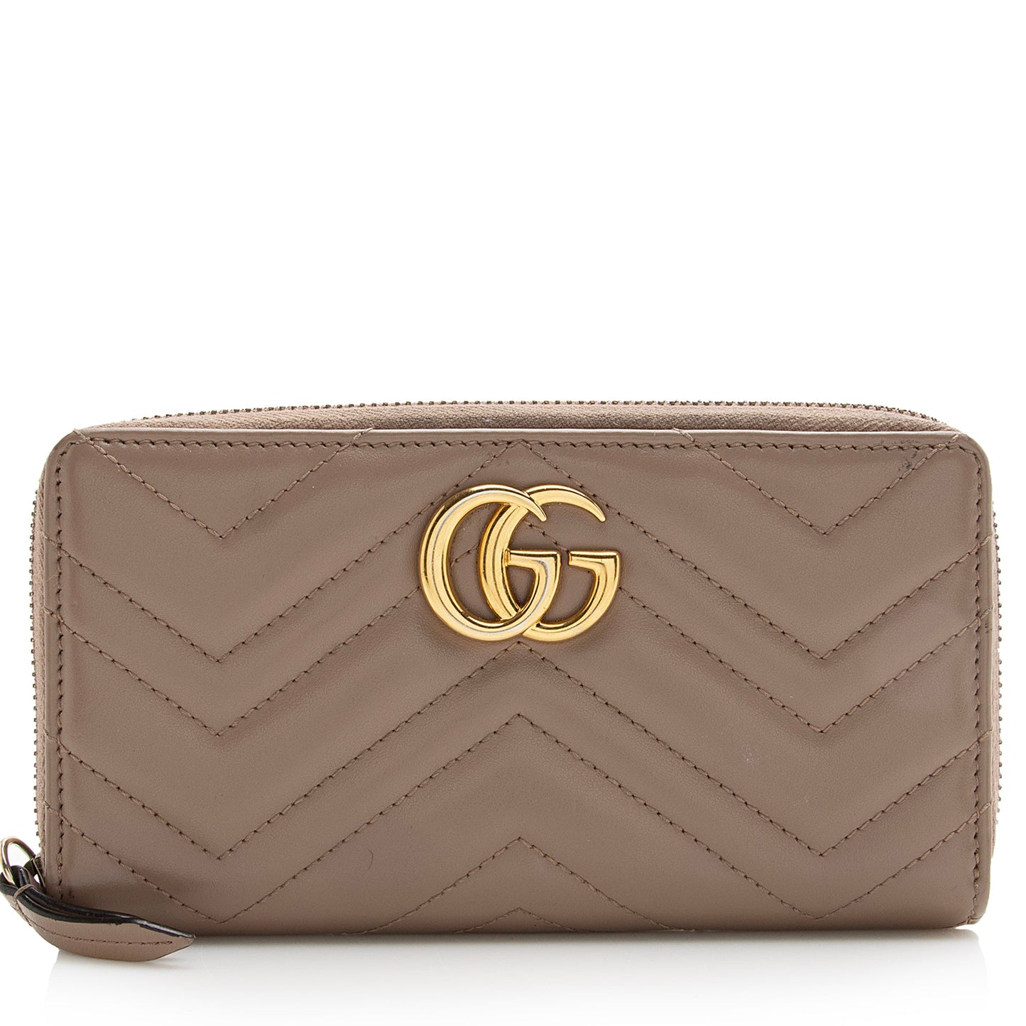 Gucci Matelasse Leather GG Marmont Zip Wallet (SHF-22654)
