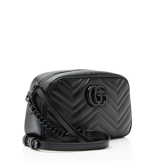 Gucci Matelasse Leather Monochrome GG Marmont Small Camera Bag