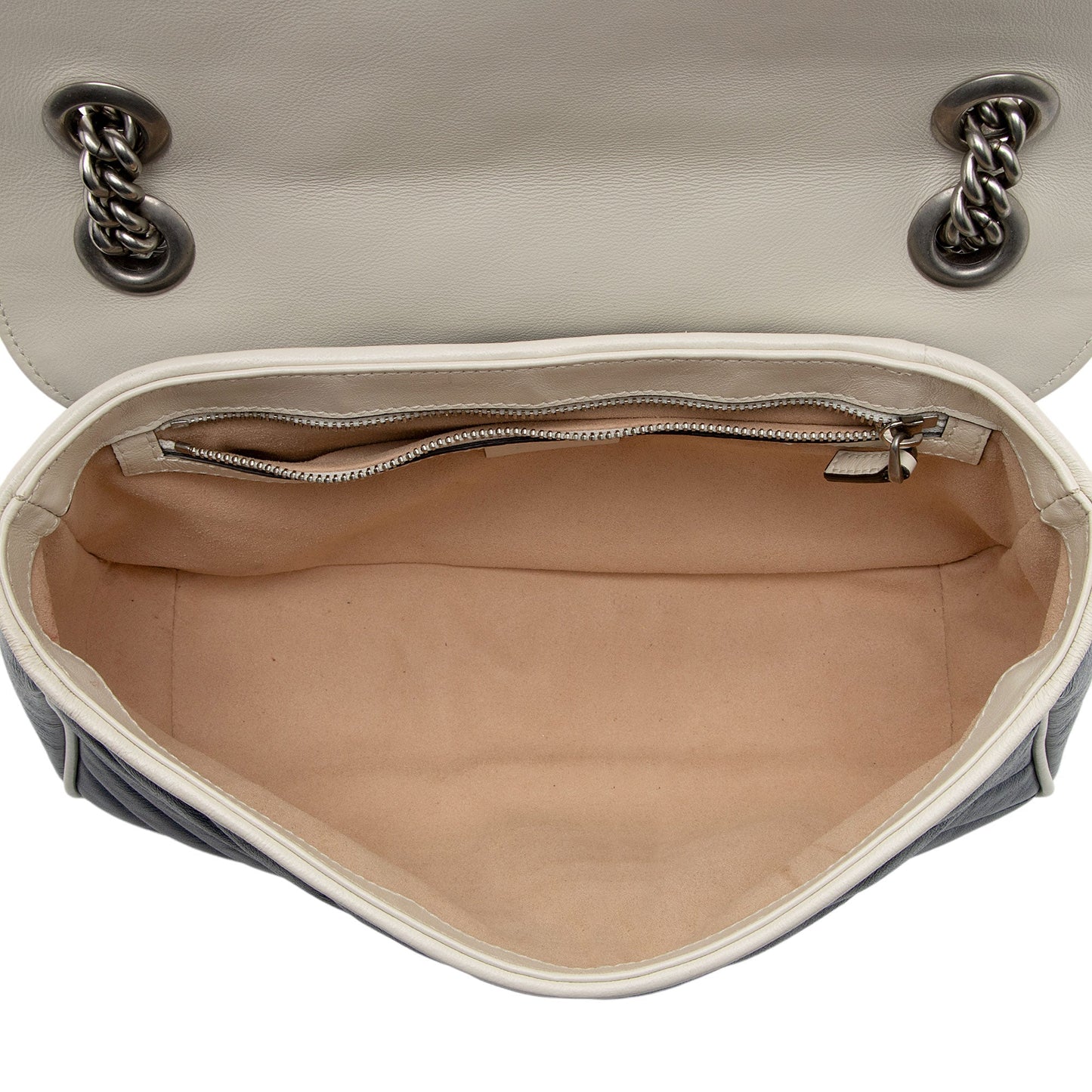 Gucci Matelasse Leather Torchon GG Marmont Small Flap Shoulder Bag (SHF-fZFBg1)