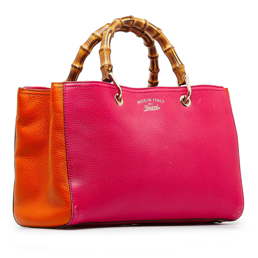 Gucci Medium Bicolor Bamboo Shopper (SHG-Sv82lq)