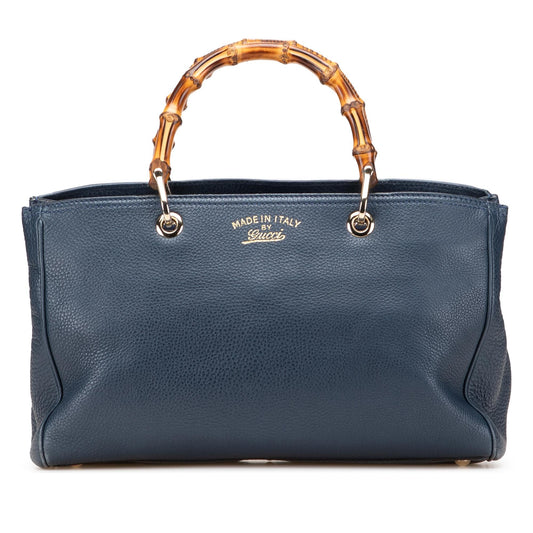 Gucci Medium Calfskin Bamboo Shopper Satchel