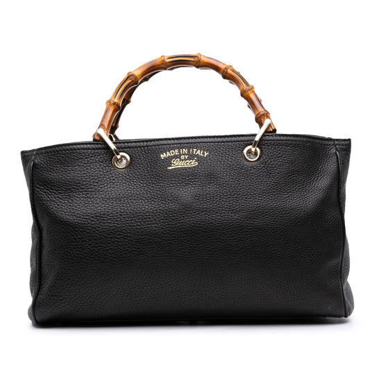 Gucci Medium Calfskin Bamboo Shopper Satchel