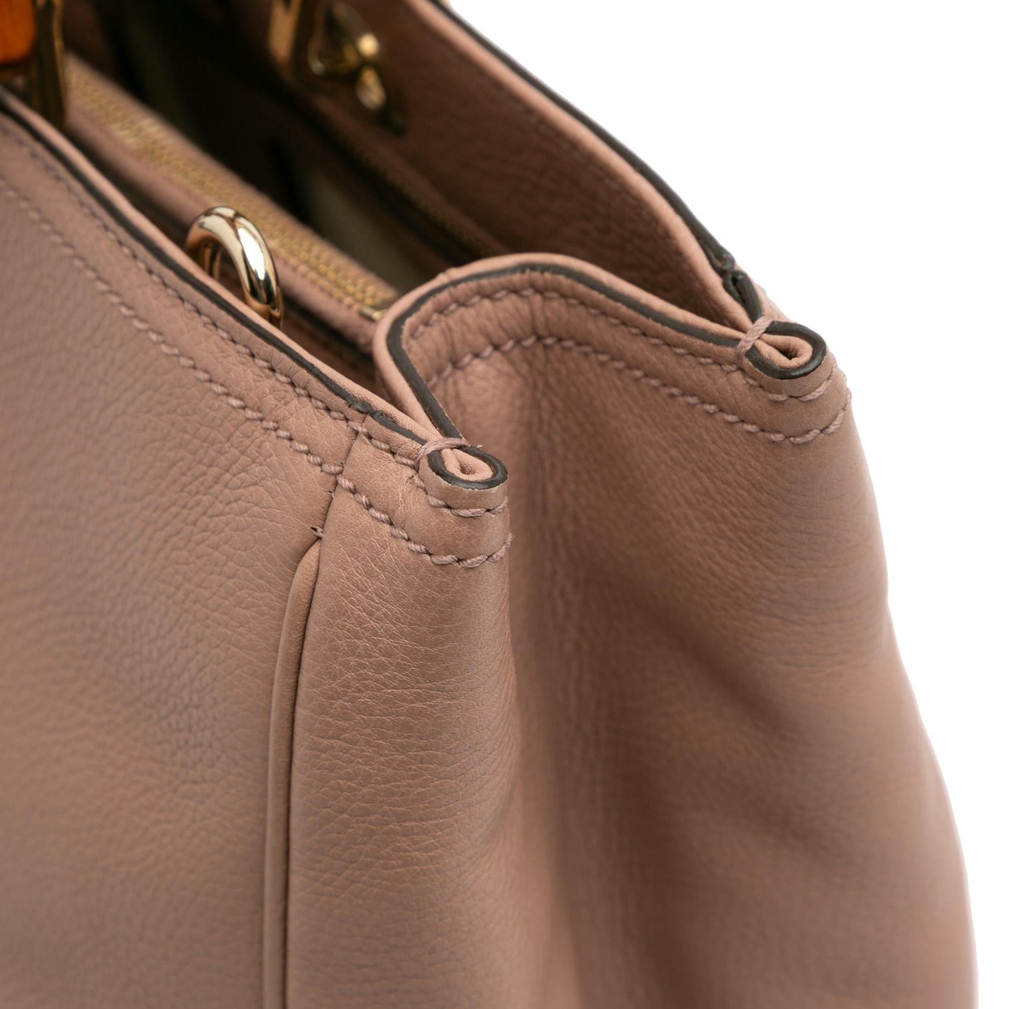 Gucci Medium Calfskin Bamboo Shopper Satchel