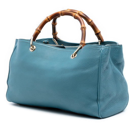 Gucci Medium Calfskin Bamboo Shopper Satchel