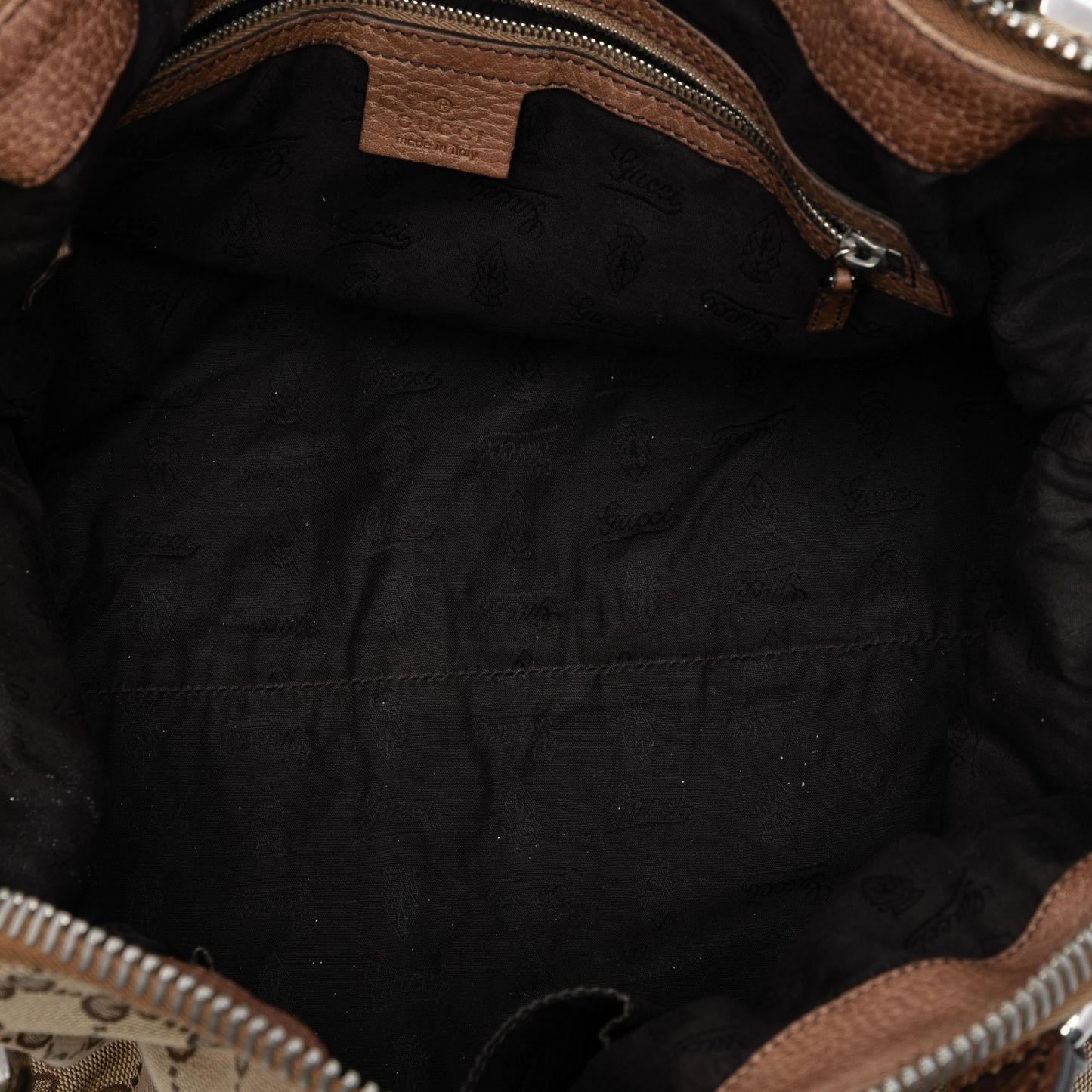 Gucci Medium GG Canvas Bamboo Bar Tote