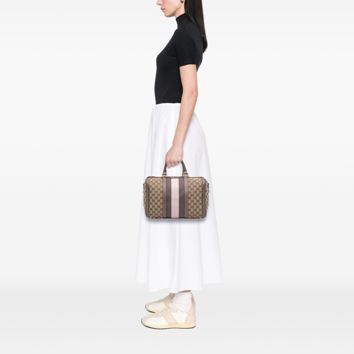 Gucci Medium GG Canvas Web Joy Boston Bag