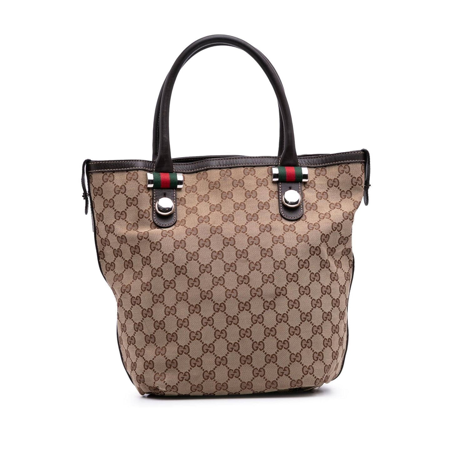 Gucci Medium GG Canvas Web Match Ball Tote
