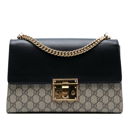 Gucci Medium GG Supreme Padlock Shoulder Bag