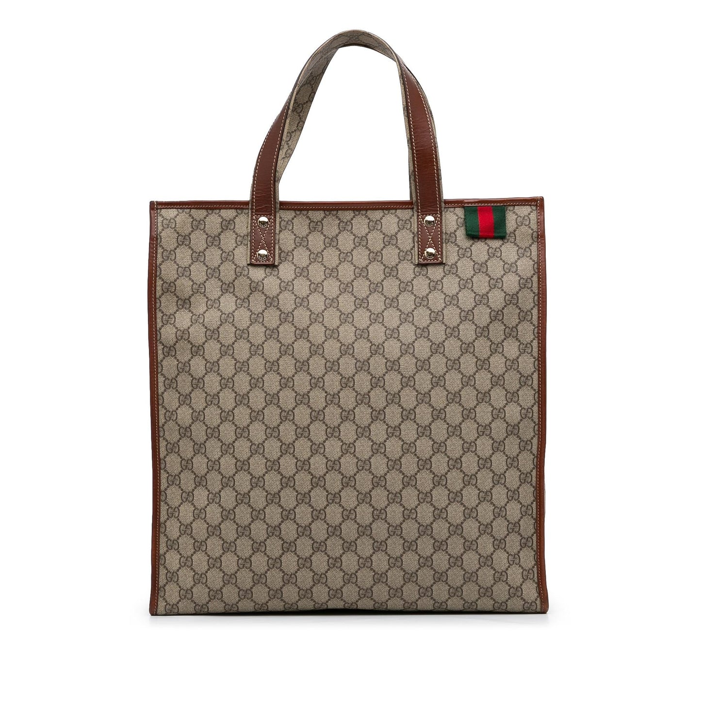 Luxury Gucci Medium GG Supreme Web Loop Vertical Tote (SHG-fppdZz)