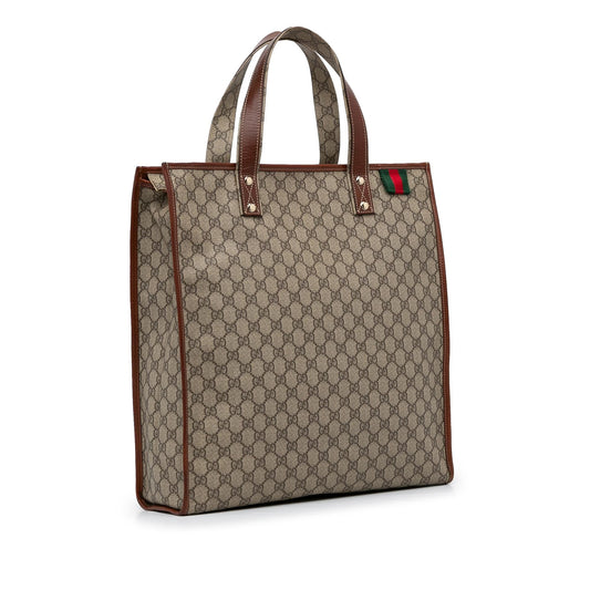 Luxury Gucci Medium GG Supreme Web Loop Vertical Tote (SHG-fppdZz)