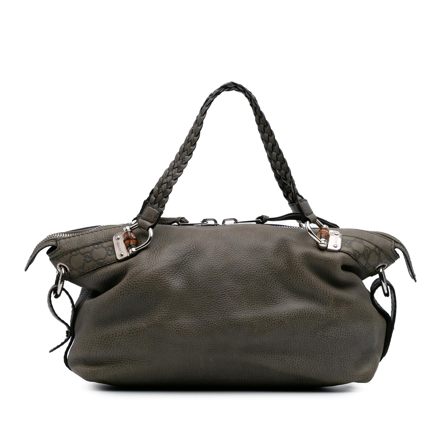 Gucci Medium Leather Bamboo Bar Tote
