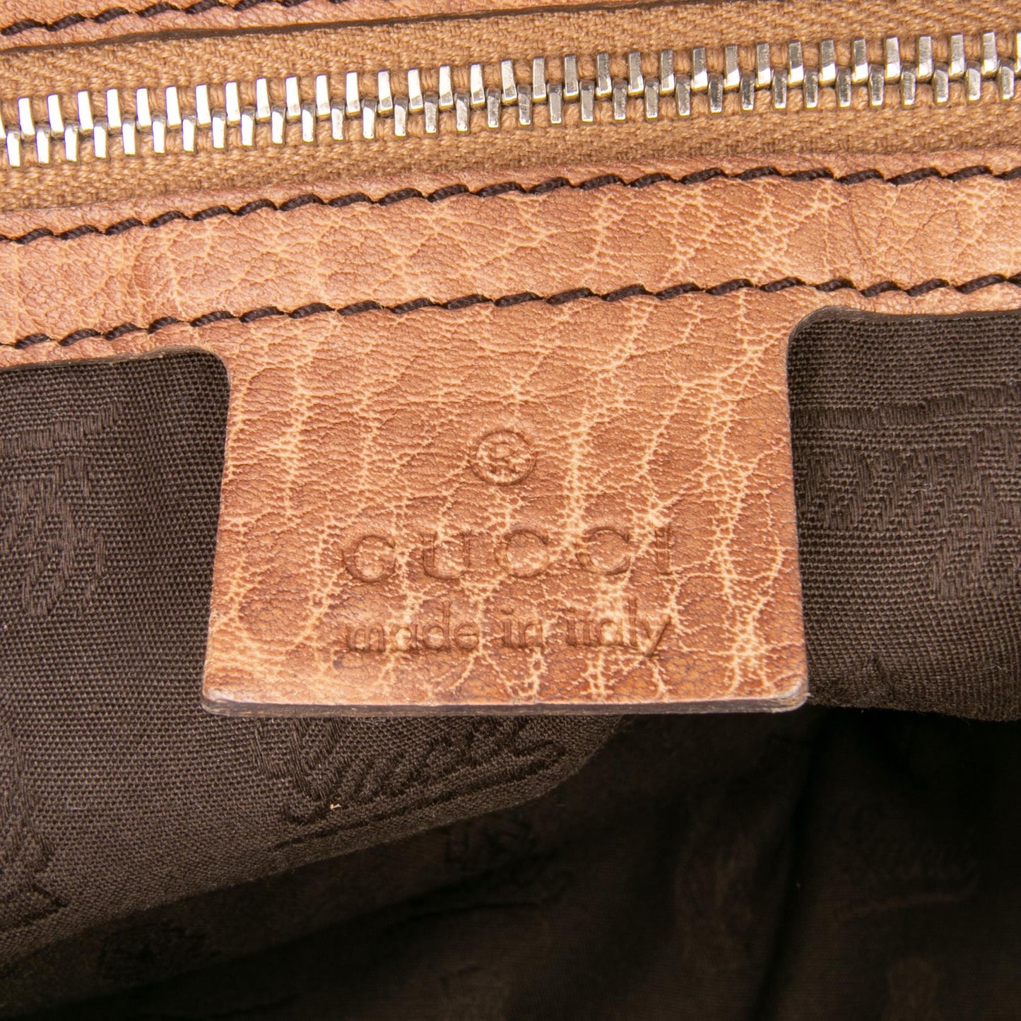Gucci Medium Leather Bamboo Bar Tote