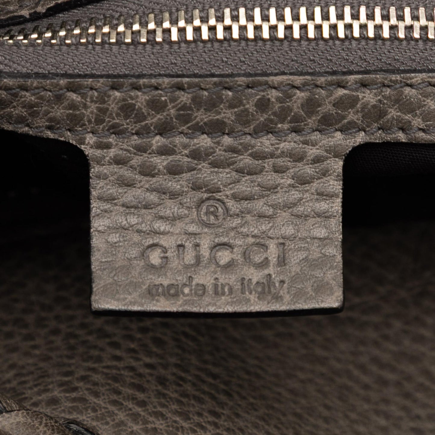 Gucci Medium Leather Bamboo Bar Tote